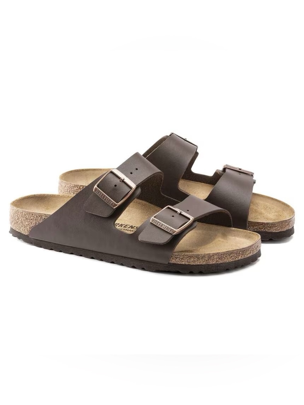 Birkenstock 🔥 Arizona Birko-Flor Brown Leather Sandals Slides Men’s Sz 43 10 NEW - Picture 10 of 12